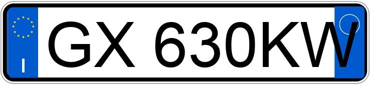 Numer rejestracyjny GX630KW posiada MERCEDES Classe A