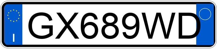 Numer rejestracyjny GX689WD posiada AUDI A3 4a serie