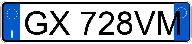 Numer rejestracyjny GX728VM posiada JEEP Avenger