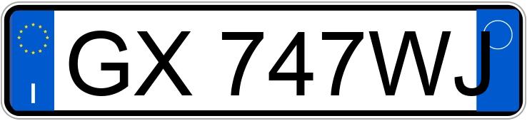 Numer rejestracyjny GX747WJ posiada MERCEDES Classe A