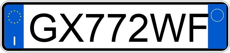 Numer rejestracyjny GX772WF posiada JEEP Avenger