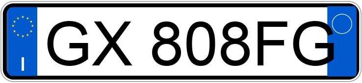 Numer rejestracyjny GX808FG posiada FERRARI F430