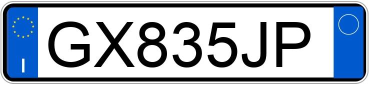 Numer rejestracyjny GX835JP posiada MERCEDES Classe V