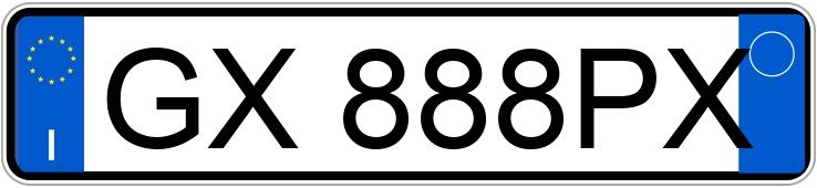 Numer rejestracyjny GX888PX posiada MERCEDES Classe G