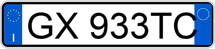 Numer rejestracyjny GX933TC posiada PORSCHE 911