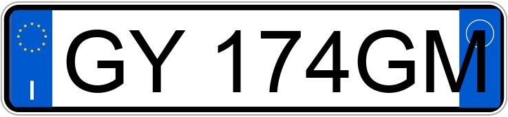 Numer rejestracyjny GY174GM posiada BMW Serie 1