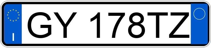 Numer rejestracyjny GY178TZ posiada FIAT Panda 3a serie Numer rejestracyjny GY178TZ posiada FIAT Panda 3a serie