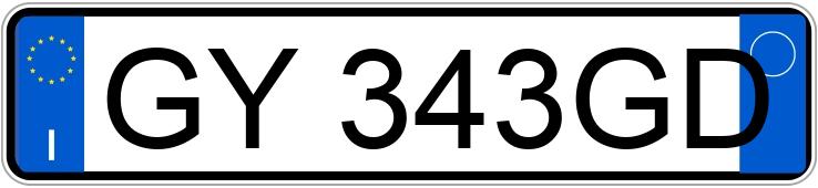 Numer rejestracyjny GY343GD posiada AUDI A3 4a serie