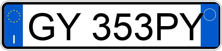 Numer rejestracyjny GY353PY posiada ALFA ROMEO Giulia Numer rejestracyjny GY353PY posiada ALFA ROMEO Giulia