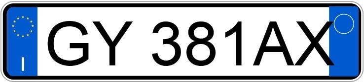 Numer rejestracyjny GY381AX posiada BMW Serie 5