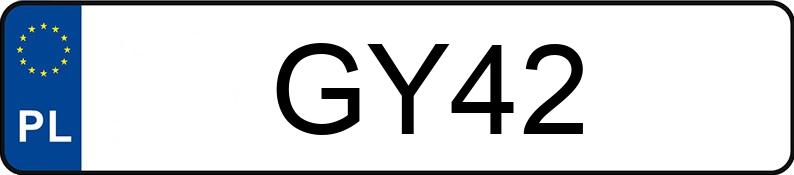 Numer rejestracyjny GY 42 posiada MAZDA MX-5 - GY42