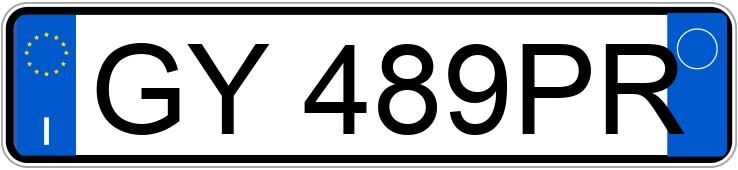 Numer rejestracyjny GY489PR posiada EVO Evo 5