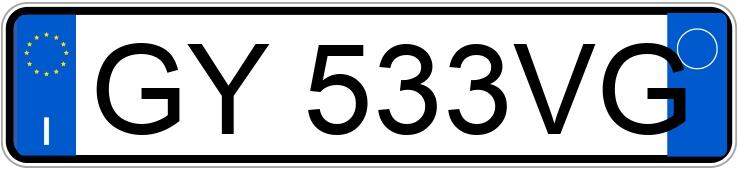 Numer rejestracyjny GY533VG posiada MG ZS