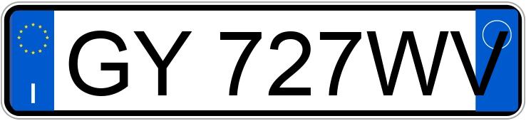 Numer rejestracyjny GY727WV posiada TESLA Model Y