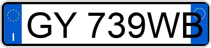 Numer rejestracyjny GY739WB posiada FIAT 500 Numer rejestracyjny GY739WB posiada FIAT 500