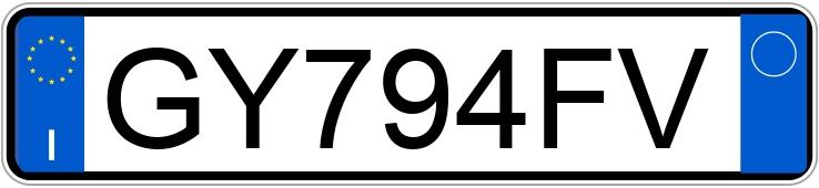 Numer rejestracyjny GY794FV posiada MG HS