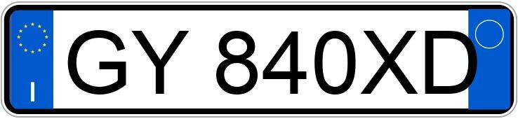 Numer rejestracyjny GY840XD posiada MERCEDES Classe A