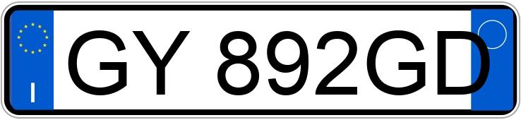 Numer rejestracyjny GY892GD posiada AUDI A3 3a serie