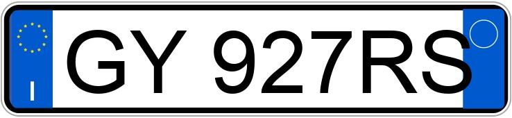 Numer rejestracyjny GY927RS posiada FIAT 500 Numer rejestracyjny GY927RS posiada FIAT 500
