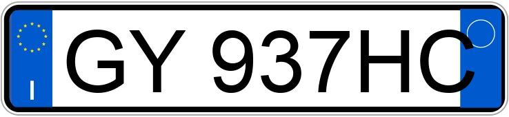 Numer rejestracyjny GY937HC posiada TESLA Model 3