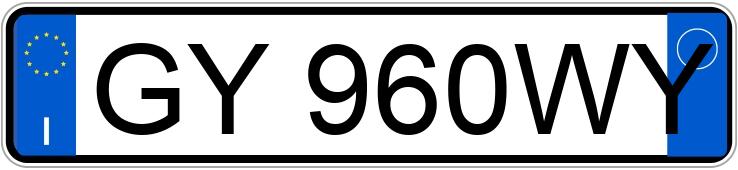 Numer rejestracyjny GY960WY posiada VOLKSWAGEN Golf 6a serie Numer rejestracyjny GY960WY posiada VOLKSWAGEN Golf 6a serie