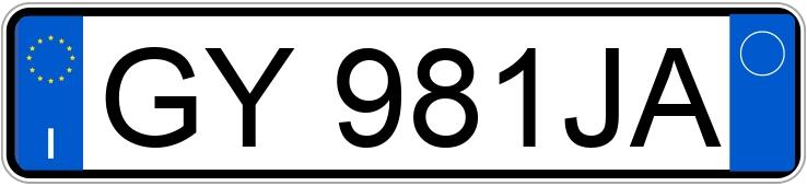 Numer rejestracyjny GY981JA posiada FIAT Panda 2a serie Numer rejestracyjny GY981JA posiada FIAT Panda 2a serie