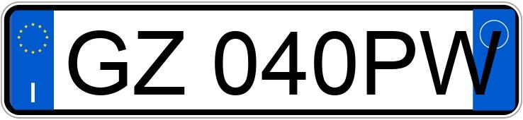 Numer rejestracyjny GZ040PW posiada AUDI A3 4a serie Numer rejestracyjny GZ040PW posiada AUDI A3 4a serie