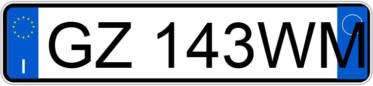 Numer rejestracyjny GZ143WM posiada OPEL Corsa 6a serie