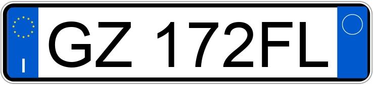 Numer rejestracyjny GZ172FL posiada FIAT Panda 3a serie