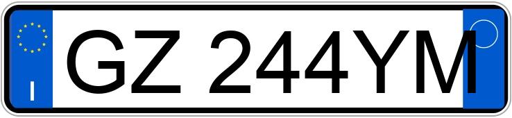 Numer rejestracyjny GZ244YM posiada TESLA Model 3