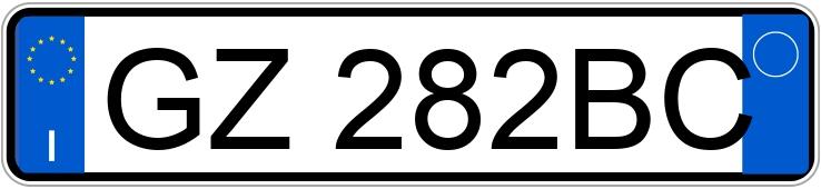 Numer rejestracyjny GZ282BC posiada MG ZS