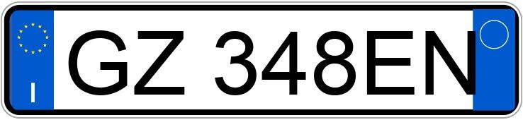 Numer rejestracyjny GZ348EN posiada FIAT Panda 3a serie Numer rejestracyjny GZ348EN posiada FIAT Panda 3a serie