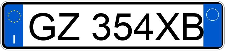 Numer rejestracyjny GZ354XB posiada BMW Serie 1