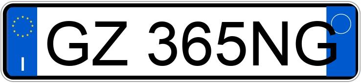Numer rejestracyjny GZ365NG posiada MG ZS
