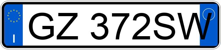 O número de registro GZ372SW tem RENAULT TRAFIC