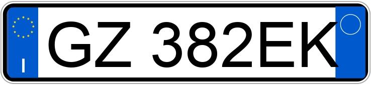 Numer rejestracyjny GZ382EK posiada TOYOTA RAV4 3a serie