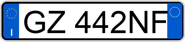 Numer rejestracyjny GZ442NF posiada FIAT Panda 3a serie