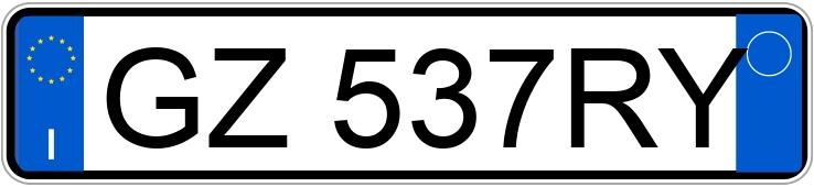 Numer rejestracyjny GZ537RY posiada Fiat 600