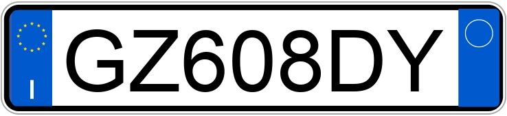 Numer rejestracyjny GZ608DY posiada VOLKSWAGEN Polo 6a serie