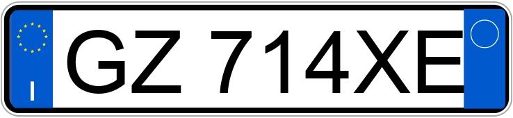 Numer rejestracyjny GZ714XE posiada BMW Serie 1