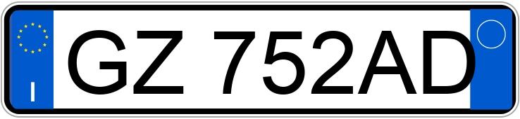 Numer rejestracyjny GZ752AD posiada MERCEDES Classe C