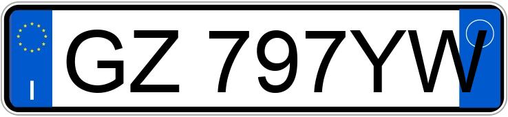 Numer rejestracyjny GZ797YW posiada DR dr 6.0