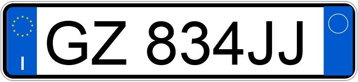 Numer rejestracyjny GZ834JJ posiada MG MG3 Numer rejestracyjny GZ834JJ posiada MG MG3