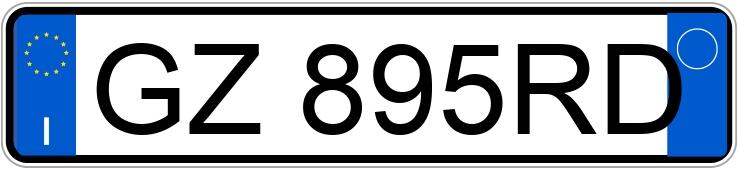 Numer rejestracyjny GZ895RD posiada BMW Serie 1