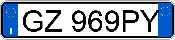 Numer rejestracyjny GZ969PY posiada DS DS4 2a serie