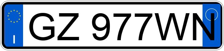 Numer rejestracyjny GZ977WN posiada PEUGEOT 208