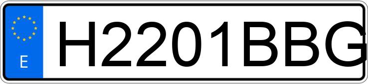 Numer rejestracyjny H2201BBG posiada MERCEDES 230 (123)