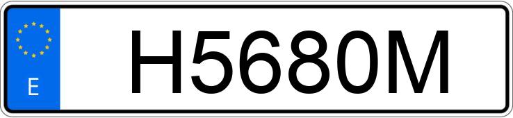 Numer rejestracyjny H5680M posiada RENAULT 19 Numer rejestracyjny H5680M posiada RENAULT 19