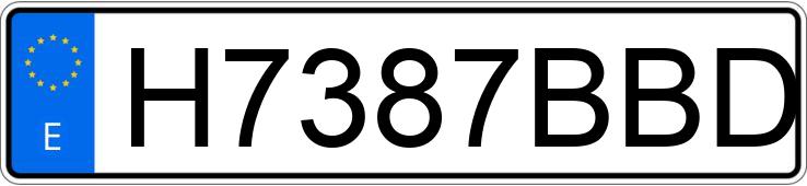 Numer rejestracyjny H7387BBD posiada BMW SERIE 3 Numer rejestracyjny H7387BBD posiada BMW SERIE 3