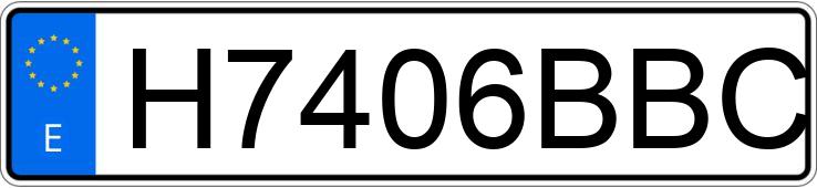 Numer rejestracyjny H7406BBC posiada FERRARI 308